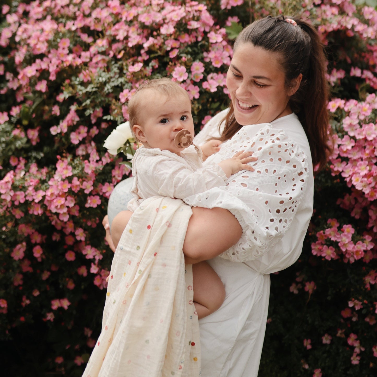 Organic Cotton Muslin Swaddle Blanket - Babies in Bloom