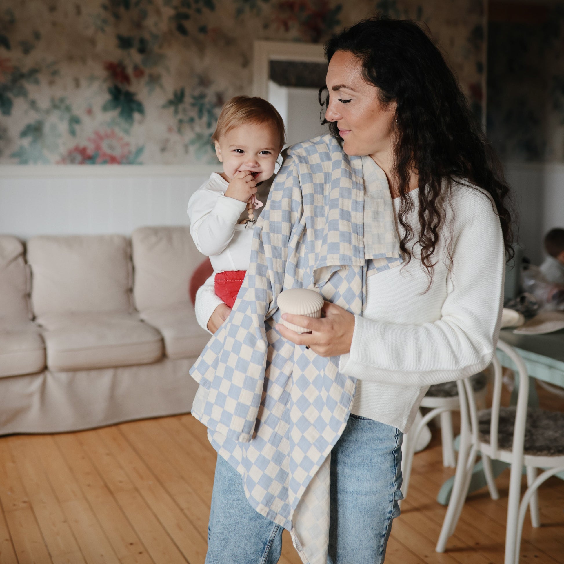 Organic Cotton Muslin Swaddle Blanket - Babies in Bloom