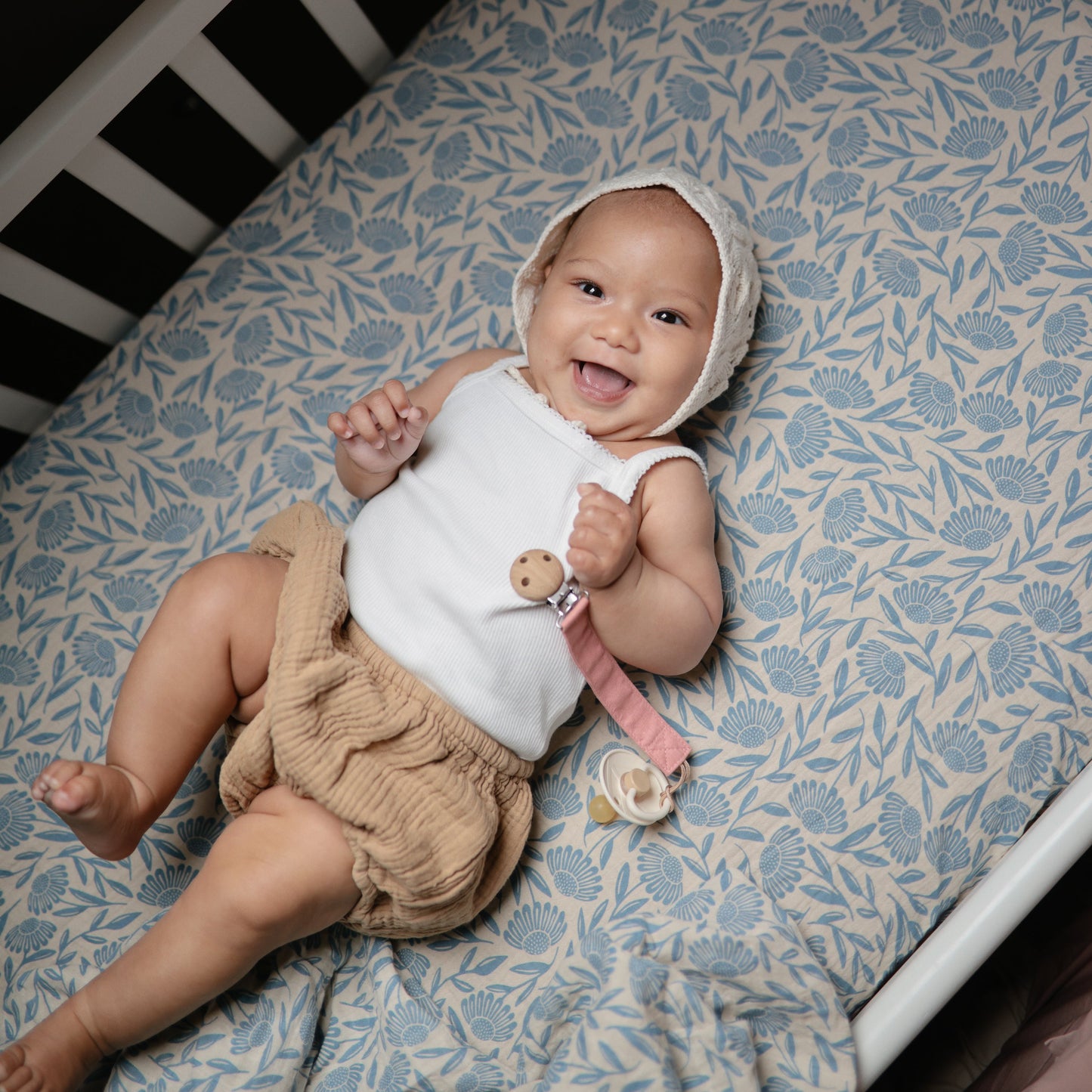 Linen Pacifier Clip 2-Pack - Babies in Bloom