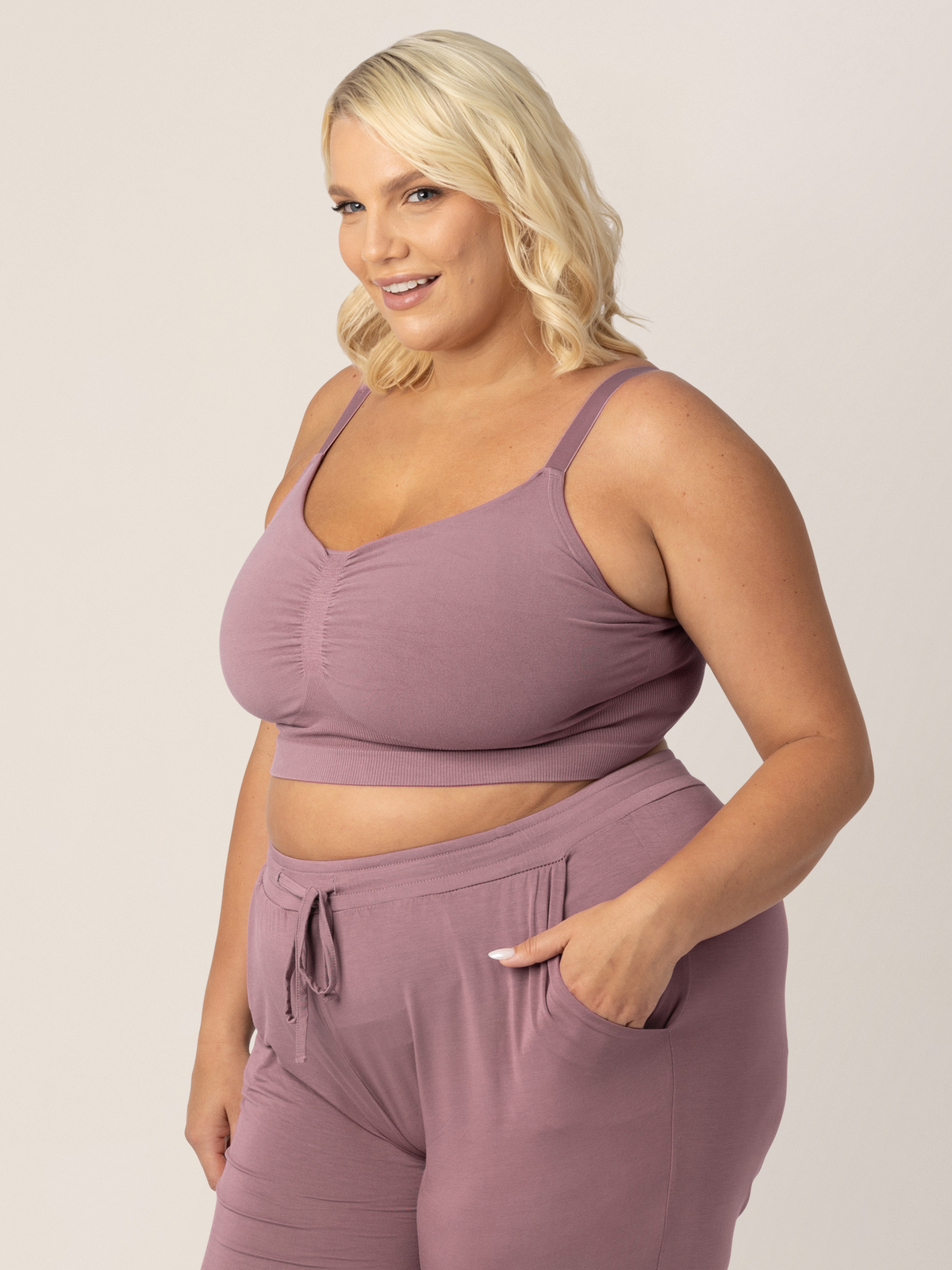 Sublime® Bamboo Hands-Free Pumping Lounge & Sleep Bra | Twilight - Babies in Bloom