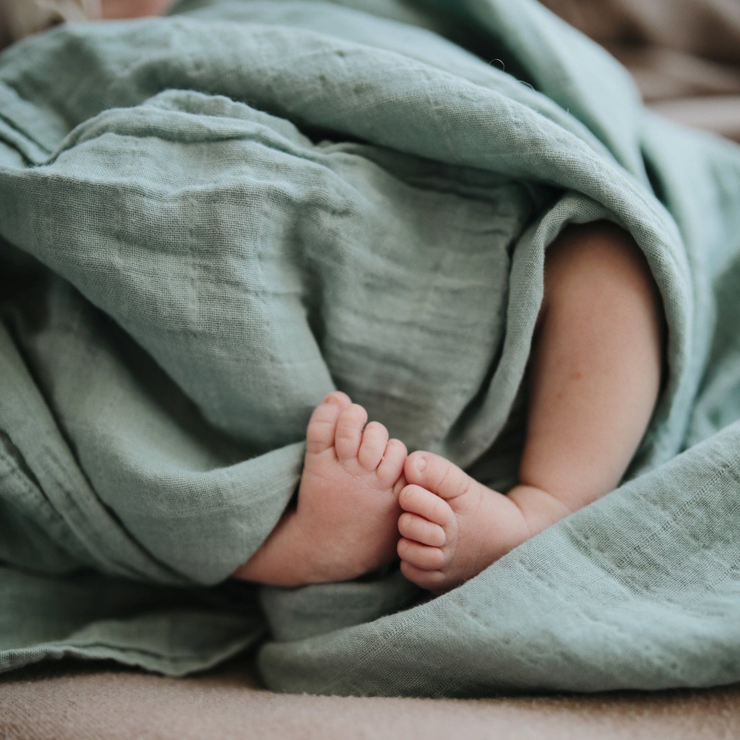 Organic Cotton Muslin Swaddle Blanket - Babies in Bloom
