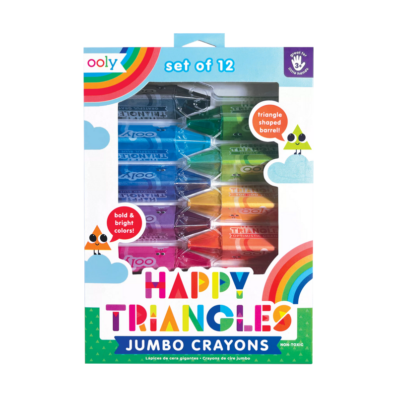 Happy Triangles Jumbo Crayons