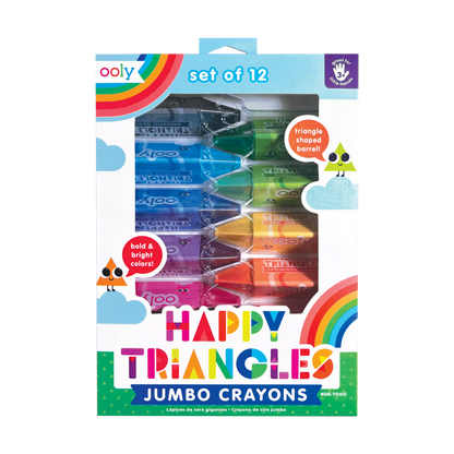 Happy Triangles Jumbo Crayons