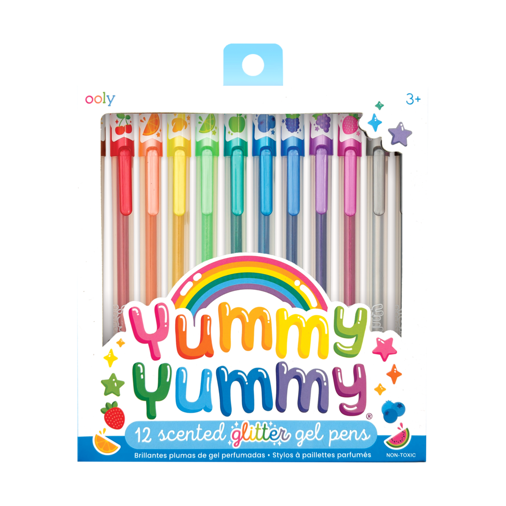 Yummy Yummy Scented Glitter Gel Pens - Set of 12