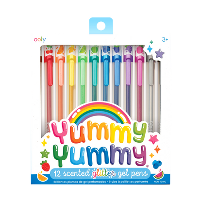 Yummy Yummy Scented Glitter Gel Pens - Set of 12