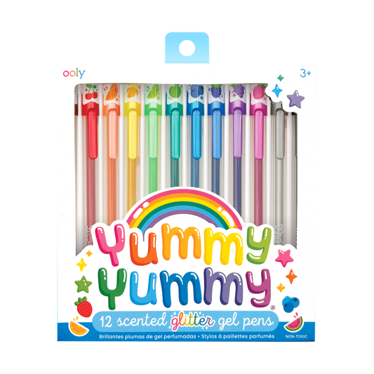 Yummy Yummy Scented Glitter Gel Pens - Set of 12