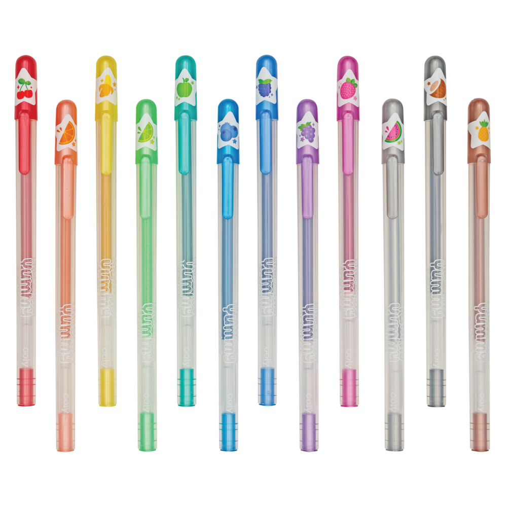 Yummy Yummy Scented Glitter Gel Pens - Set of 12