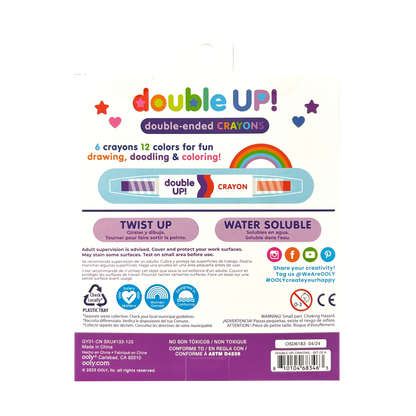 Double Up! Double-Ended Crayons (Set of 6)