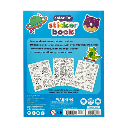 Stickiville Color-In’ Sticker Book: Cute-A-Licious Doodles