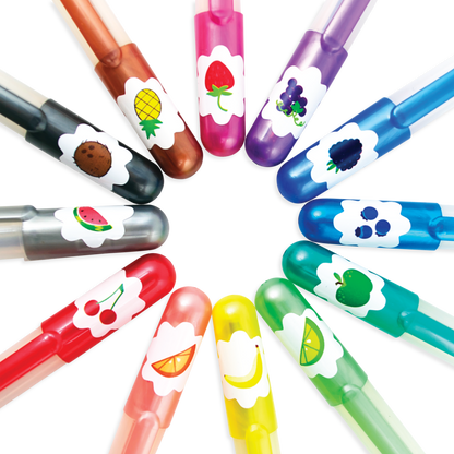 Yummy Yummy Scented Glitter Gel Pens - Set of 12