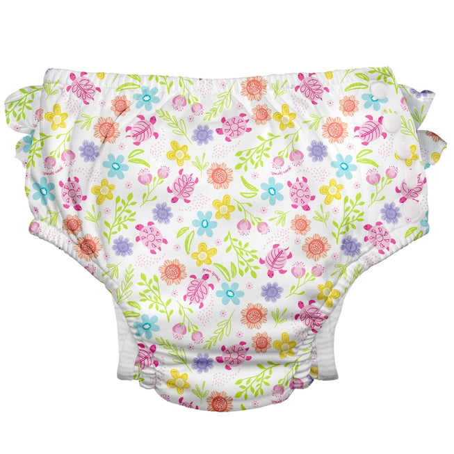 Eco Snap Ruffled Swim Diaper with Gussets