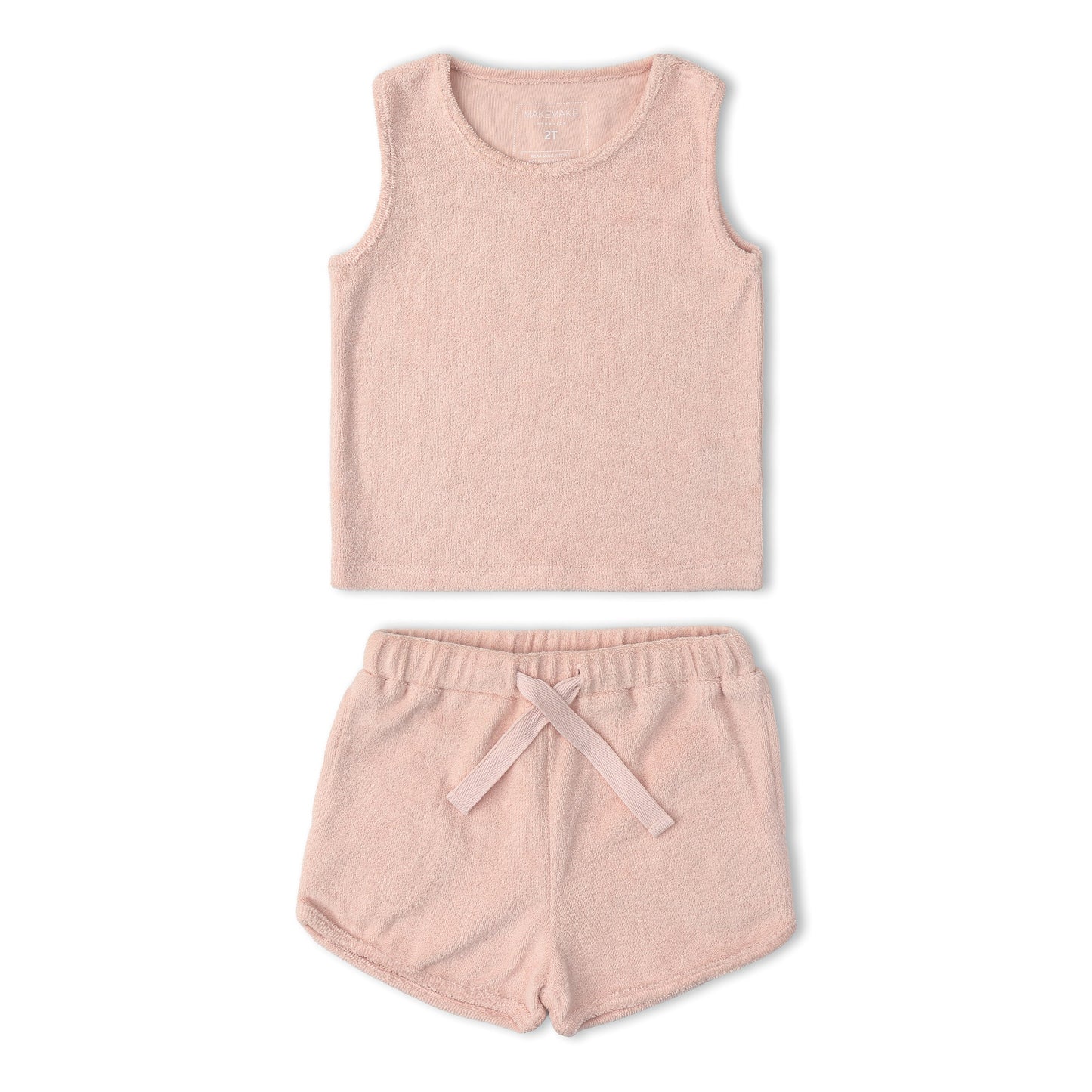 Organic Sleeveless Tee & Shorts Set - Blush