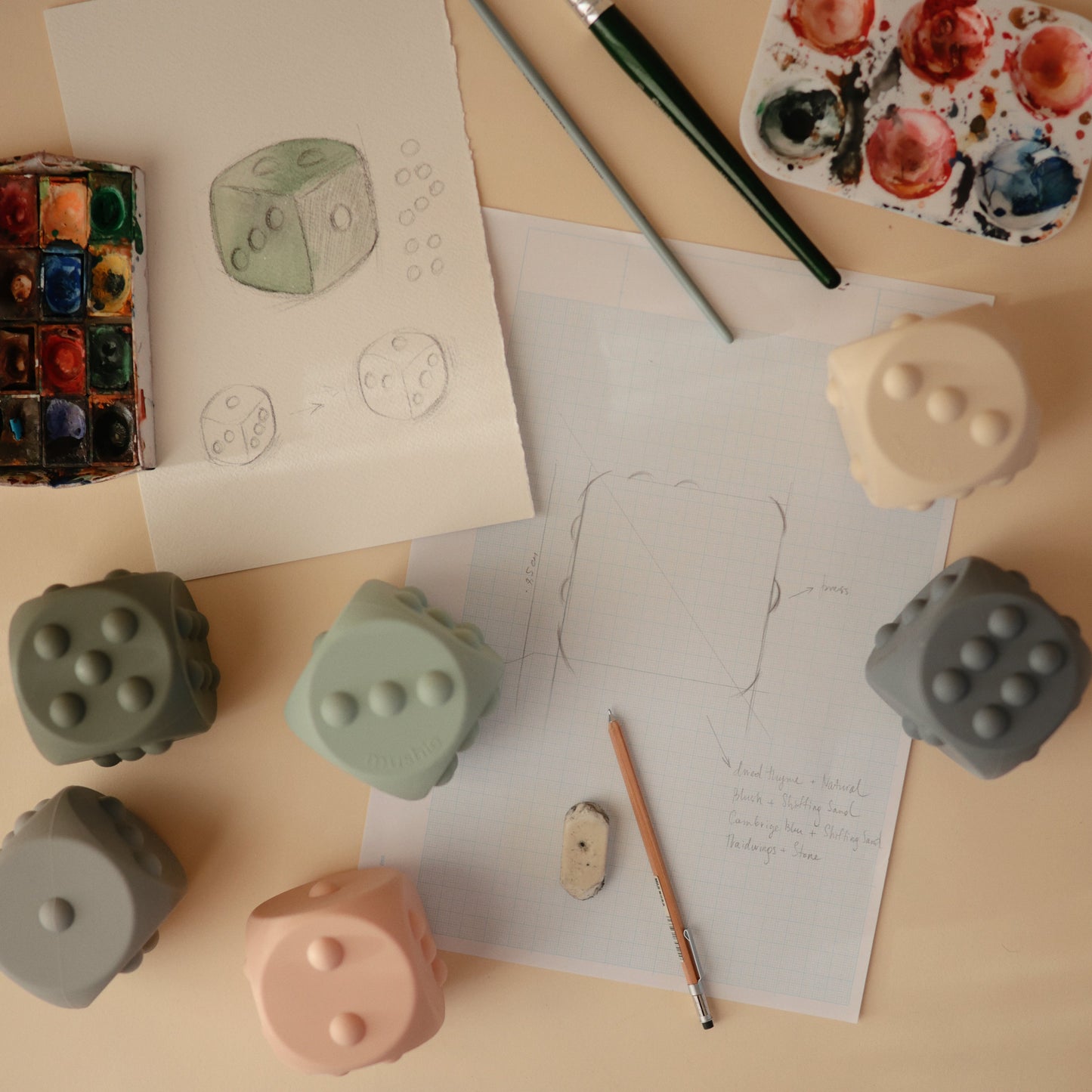 Dice Press Toy - Babies in Bloom