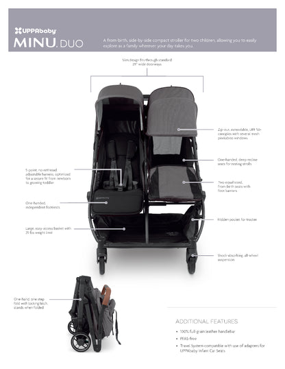 UPPAbaby Minu Duo Stroller (pre-order early February!)