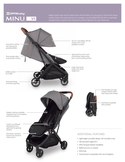 UPPAbaby Minu V3 Stroller (pre-order early February!)