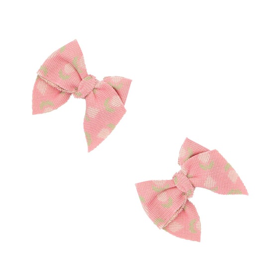 2PK BABY BLOOM CLIPS: bubblegum knit tulip