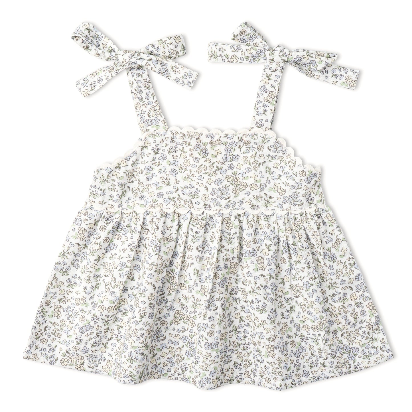 Organic Tie Up Top & Shorts Set - Tulle Floral