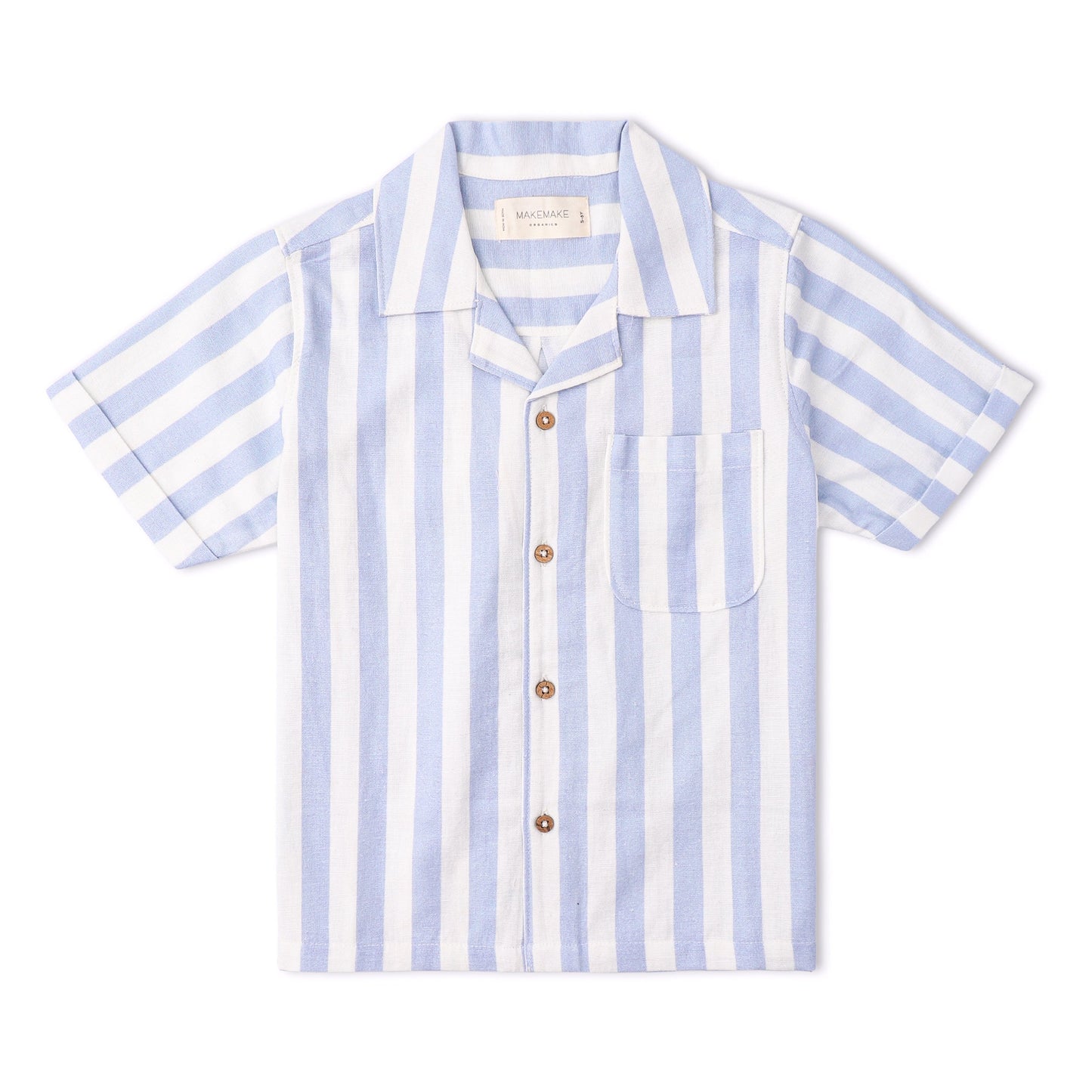 Organic Shirt & Shorts Set - Blue Stripes