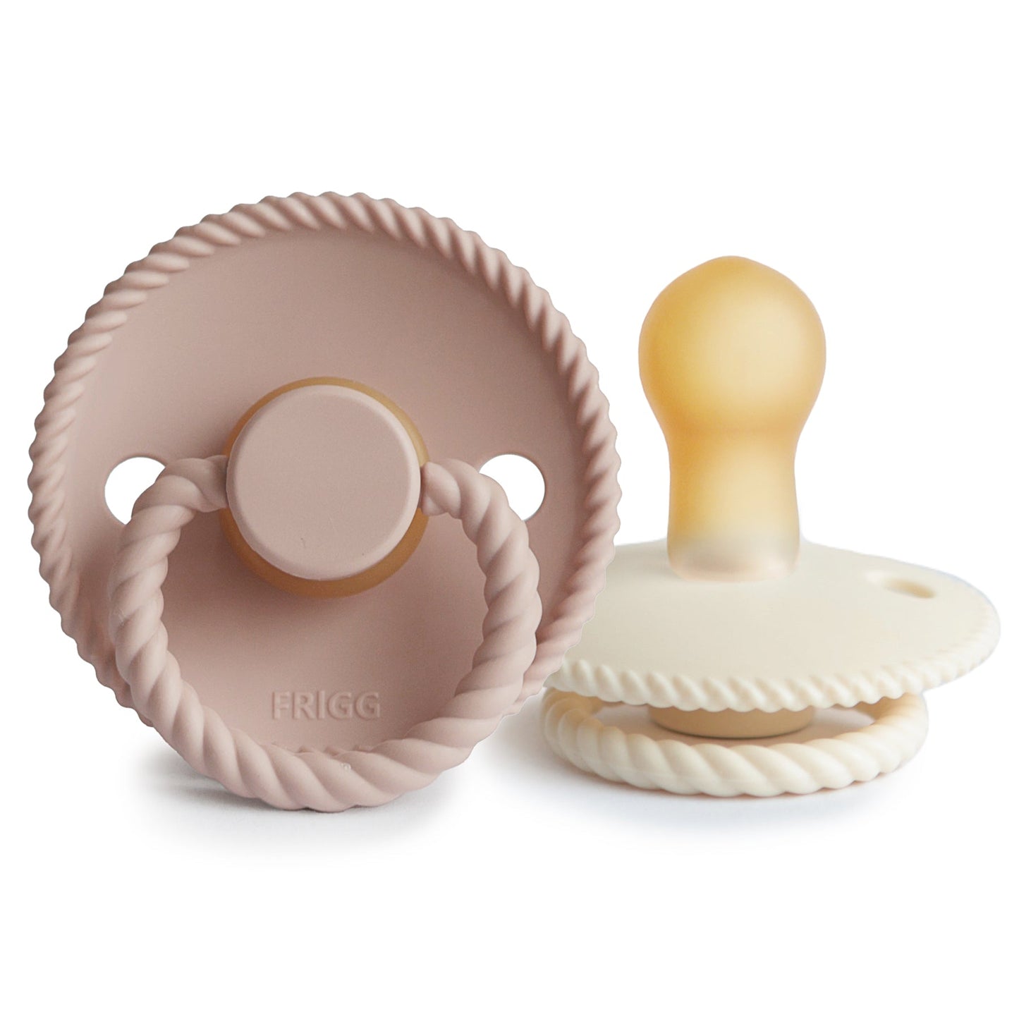 FRIGG Rope Natural Rubber Pacifier 2-Pack - Babies in Bloom