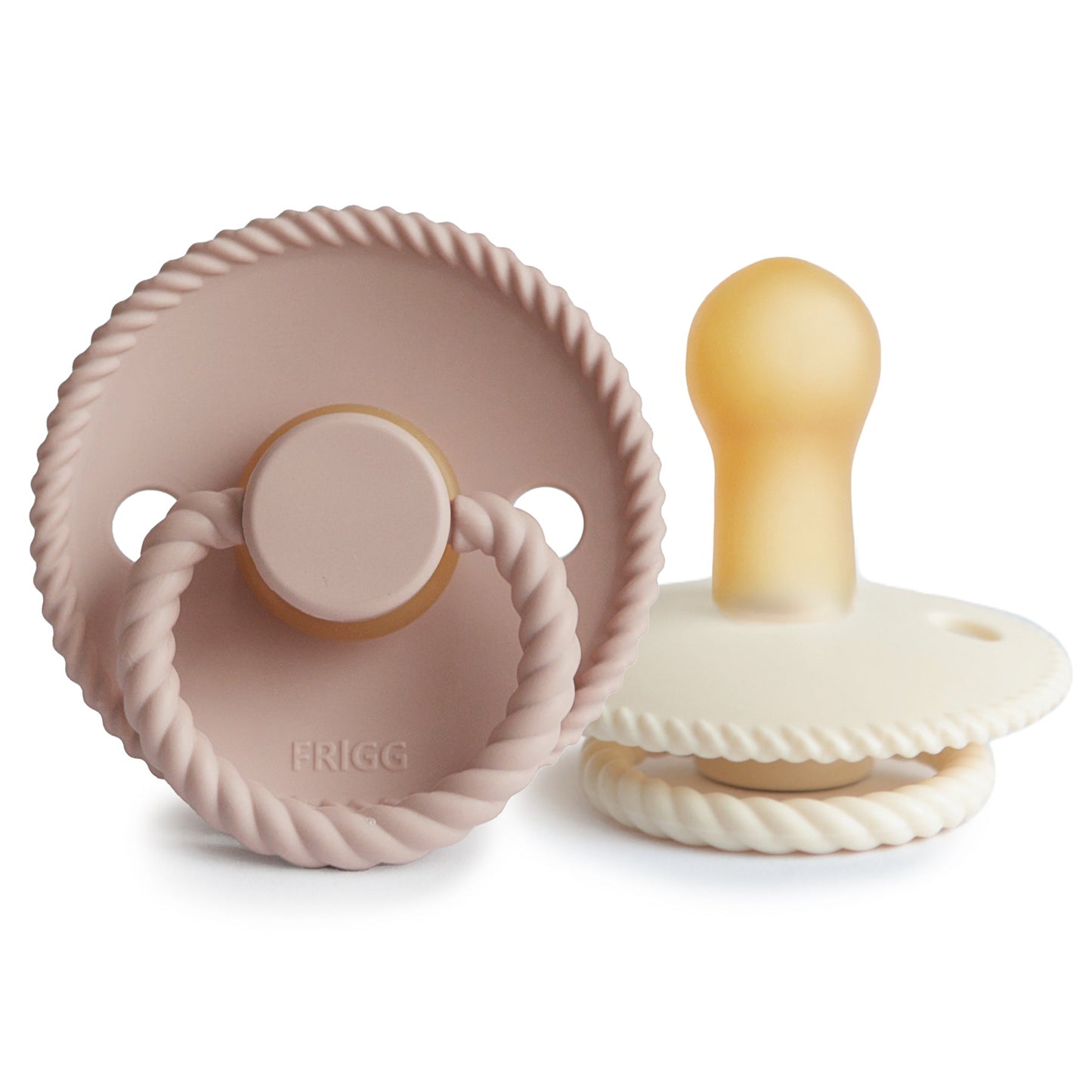FRIGG Rope Natural Rubber Pacifier 2-Pack - Babies in Bloom