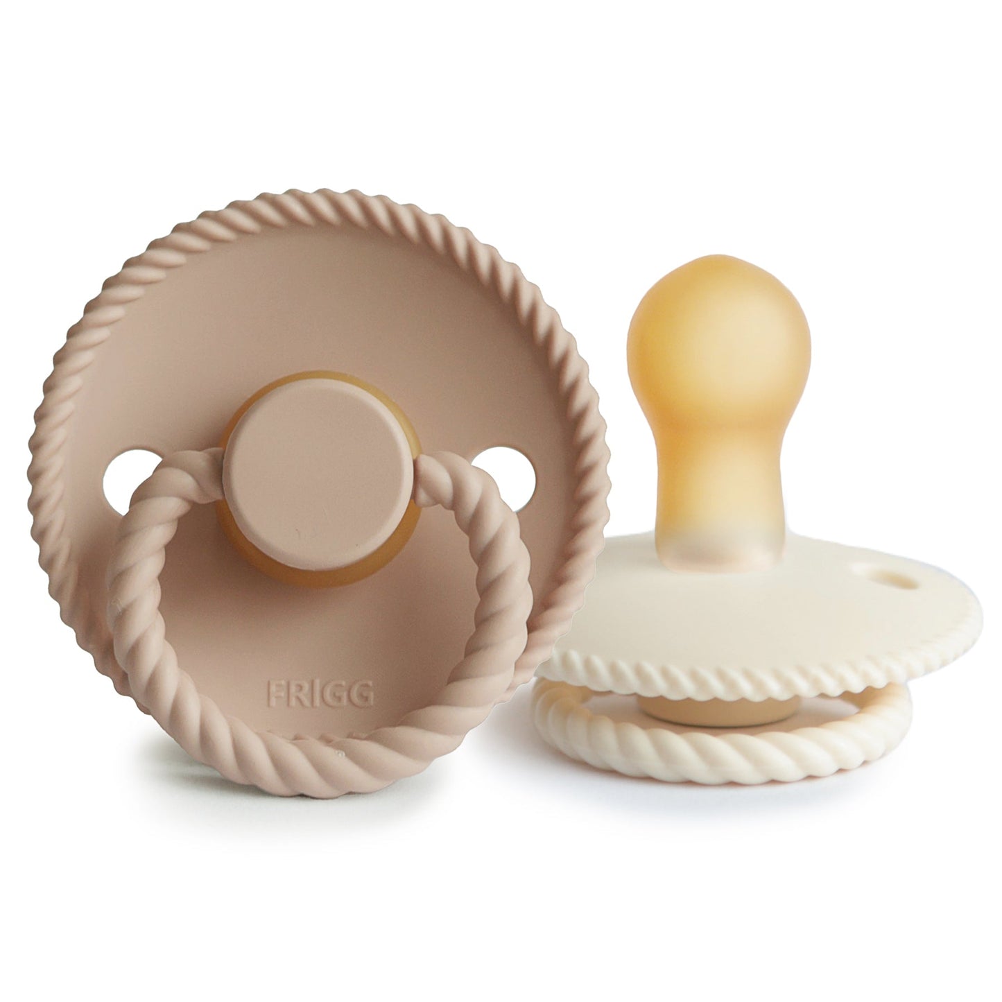 FRIGG Rope Natural Rubber Pacifier 2-Pack - Babies in Bloom