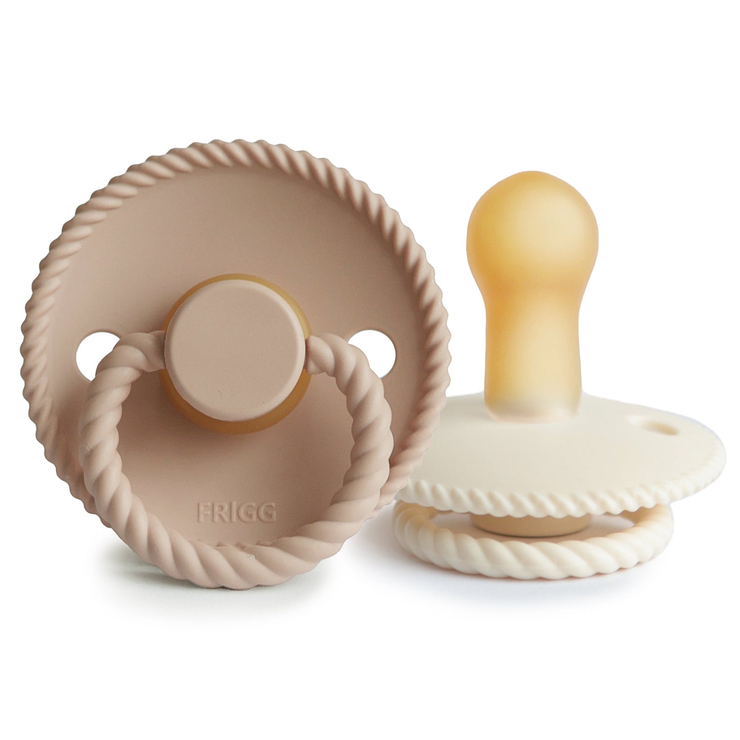 FRIGG Rope Natural Rubber Pacifier 2-Pack - Babies in Bloom