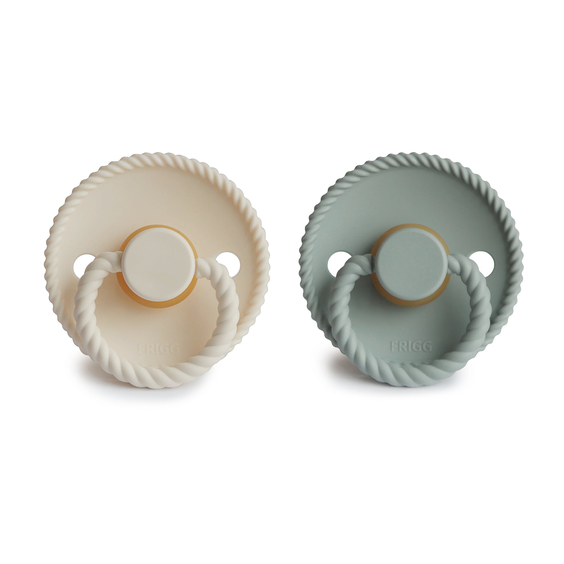FRIGG Rope Natural Rubber Pacifier 2-Pack - Babies in Bloom