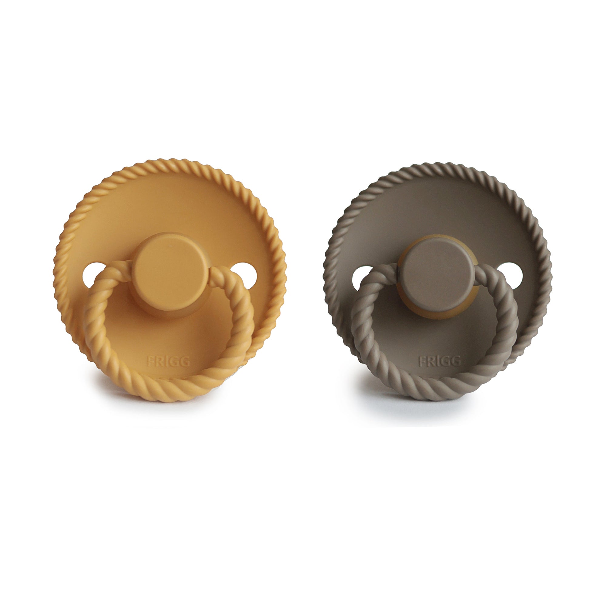 FRIGG Rope Natural Rubber Pacifier 2-Pack - Babies in Bloom