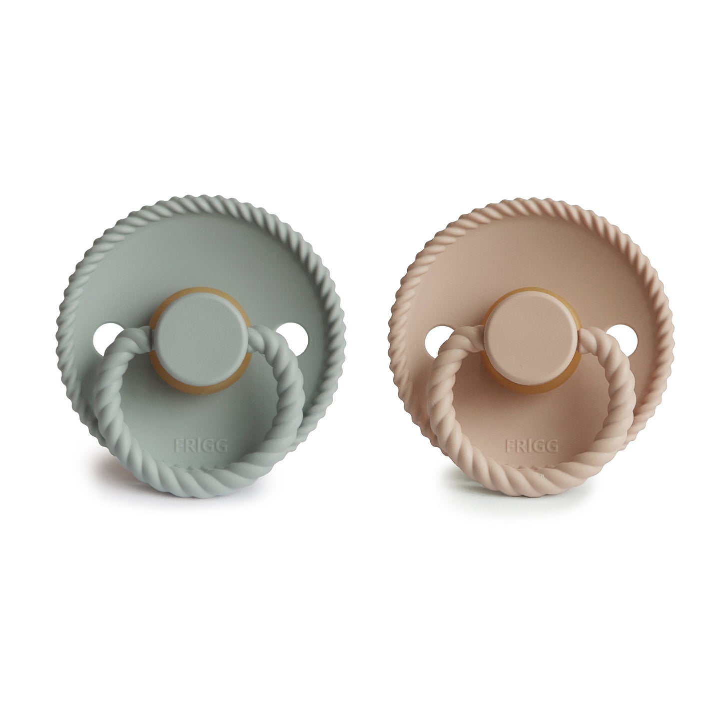 FRIGG Rope Natural Rubber Pacifier 2-Pack - Babies in Bloom