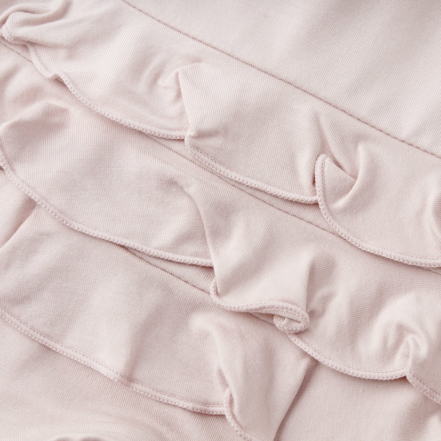 Sepia Rose Luxe Solid Ruffle Footed Romper