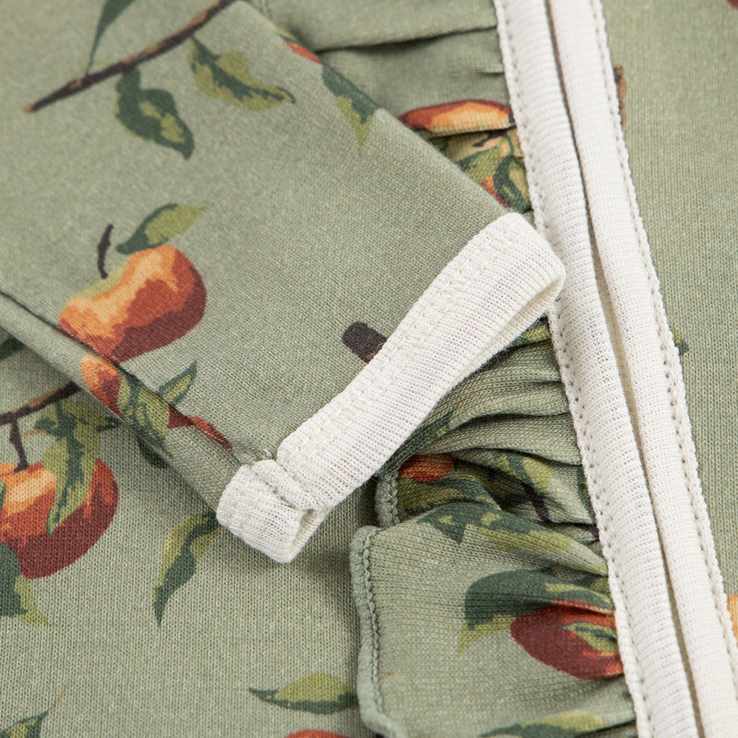 Apple Orchard Organic Cotton Ruffle Footed Romper
