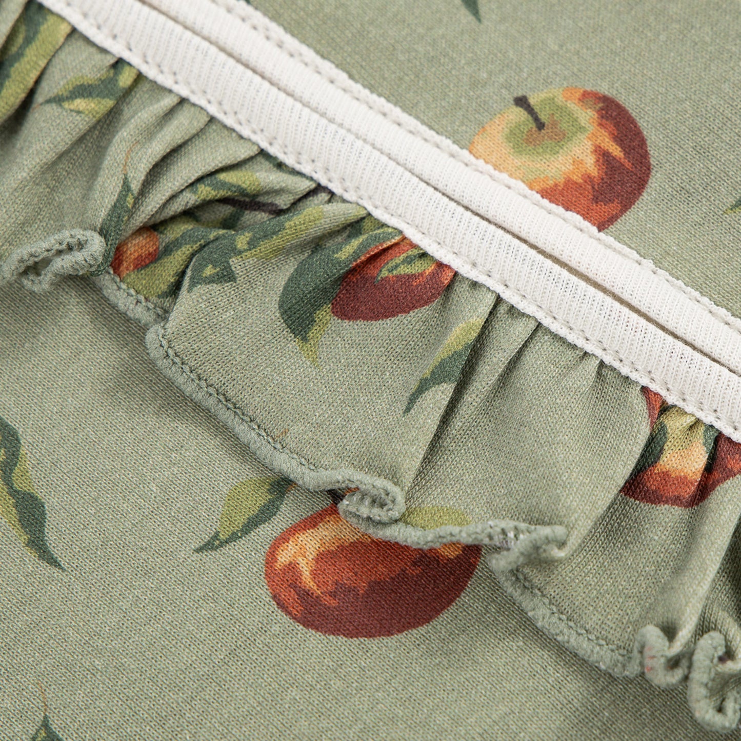 Apple Orchard Organic Cotton Ruffle Footed Romper