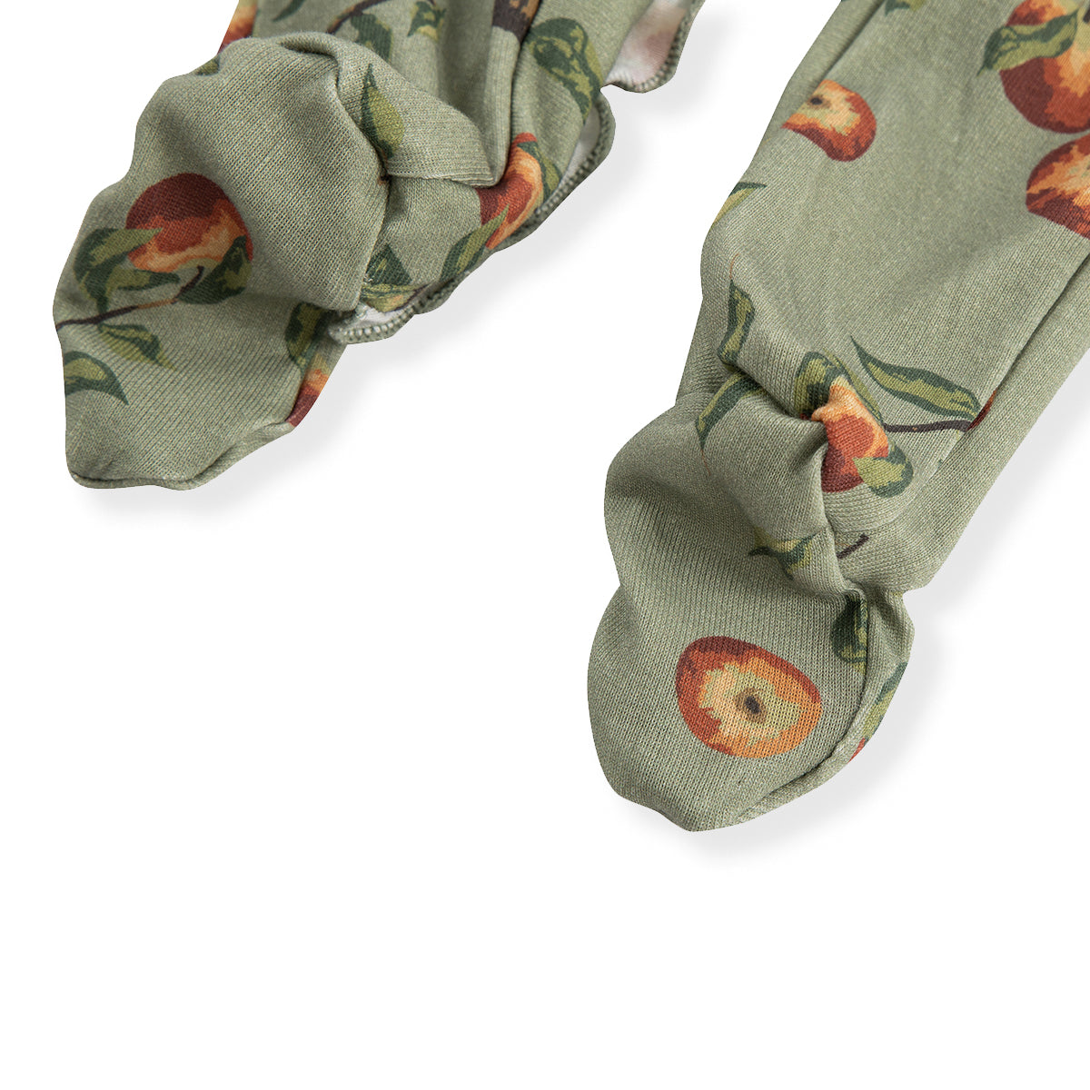 Apple Orchard Organic Cotton Ruffle Footed Romper