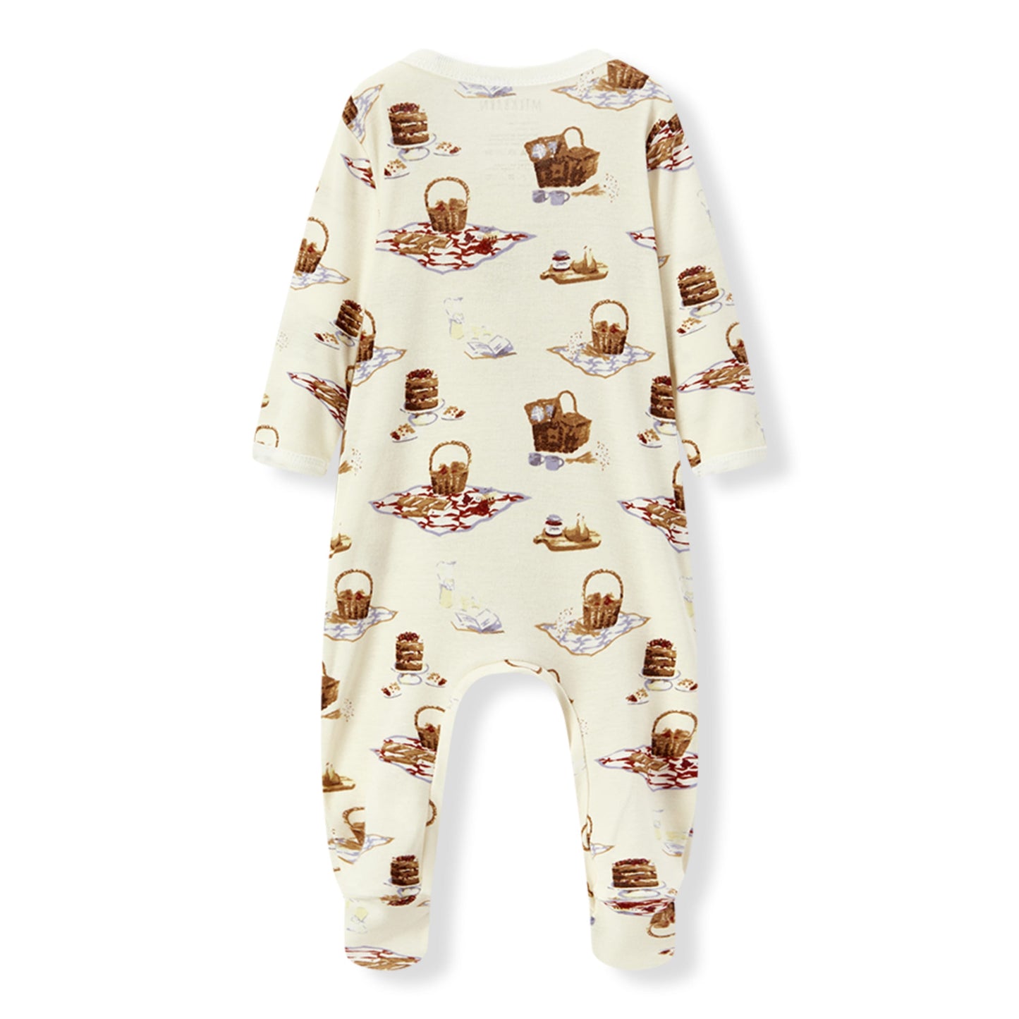 Picnic Organic Cotton Zipper Footed Romper