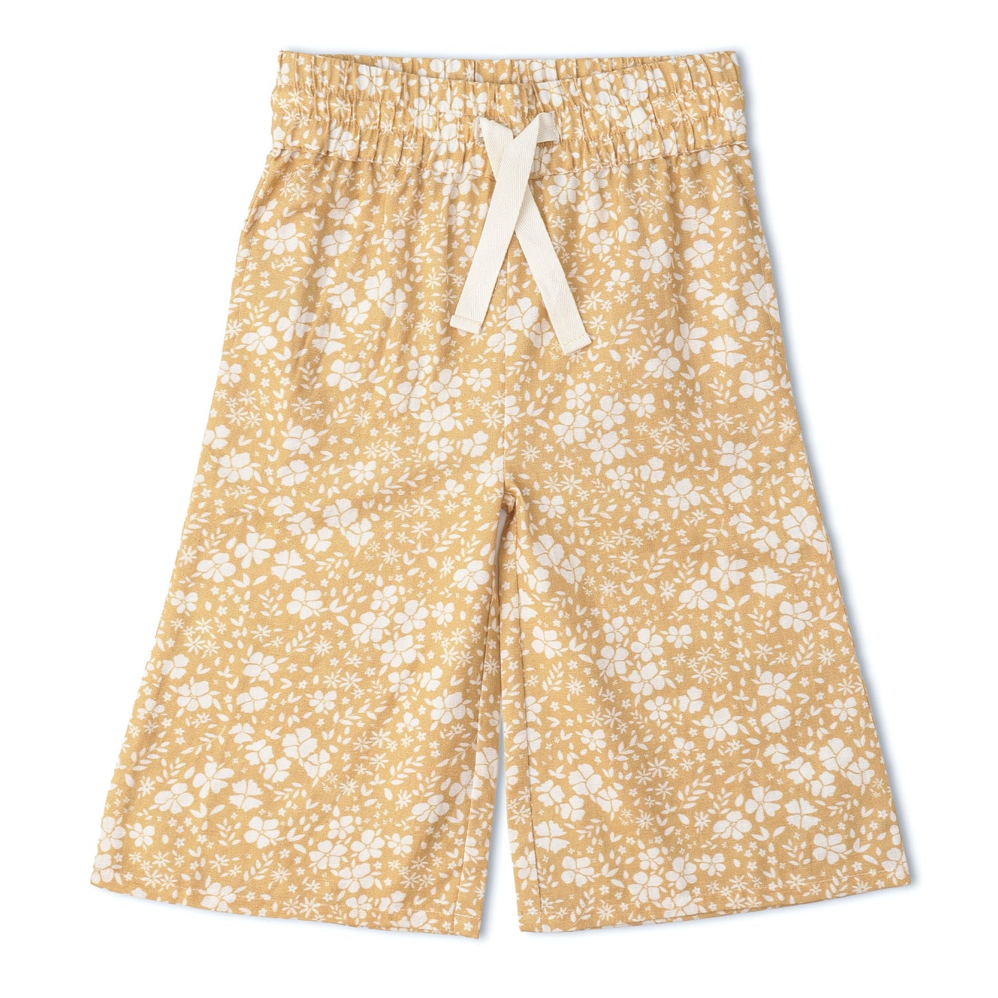 Organic Ruffle Top & Pants Set - Yellow Blossom