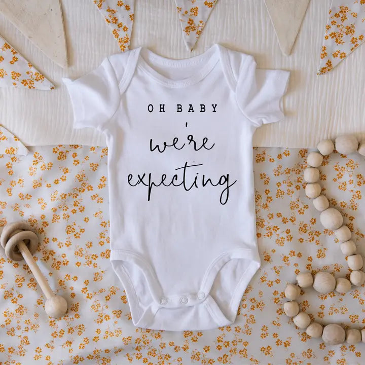 "Oh Baby We're Expecting" Pregnancy Announcement Onesie