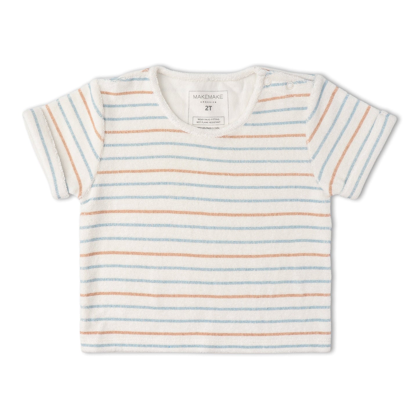 Organic Terry Tee & Shorts Set - Cabana Stripes