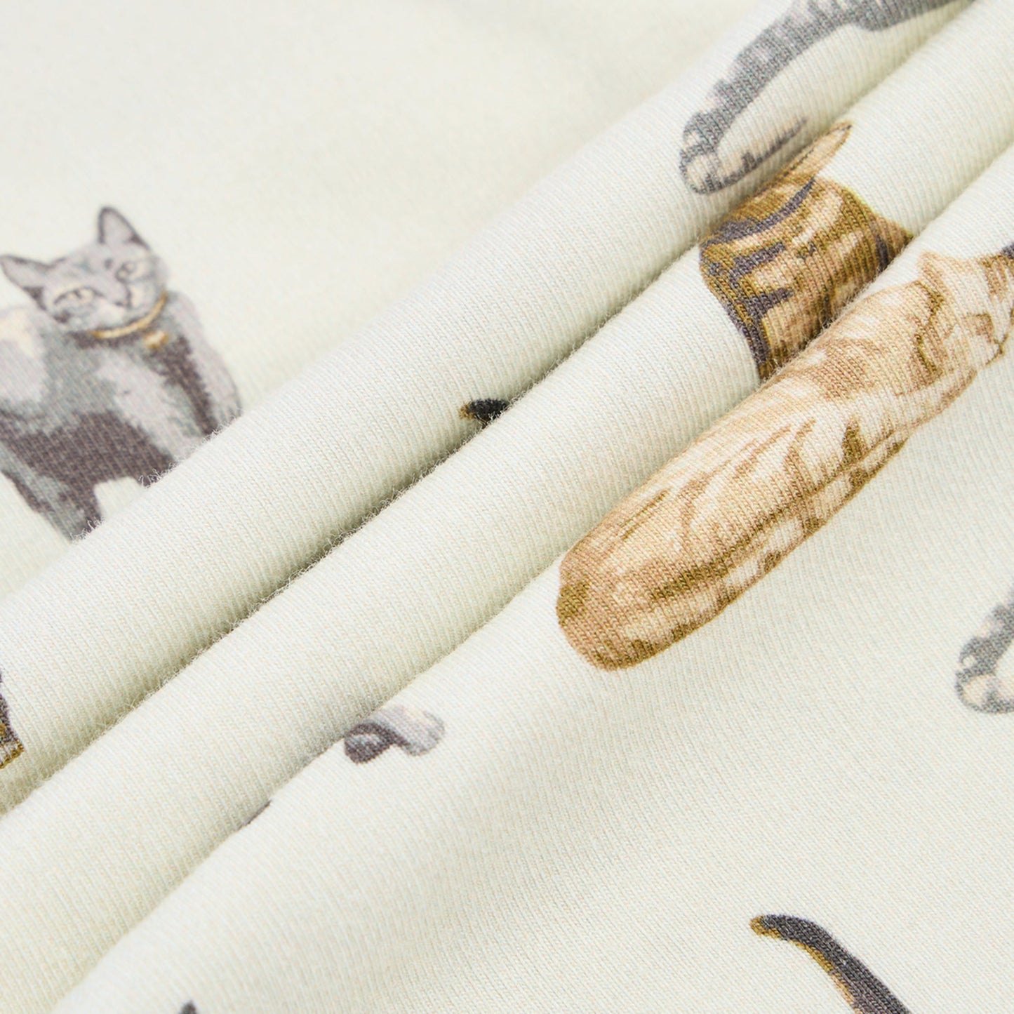 Cat Cotton Stretch Knotted Beanie Hat