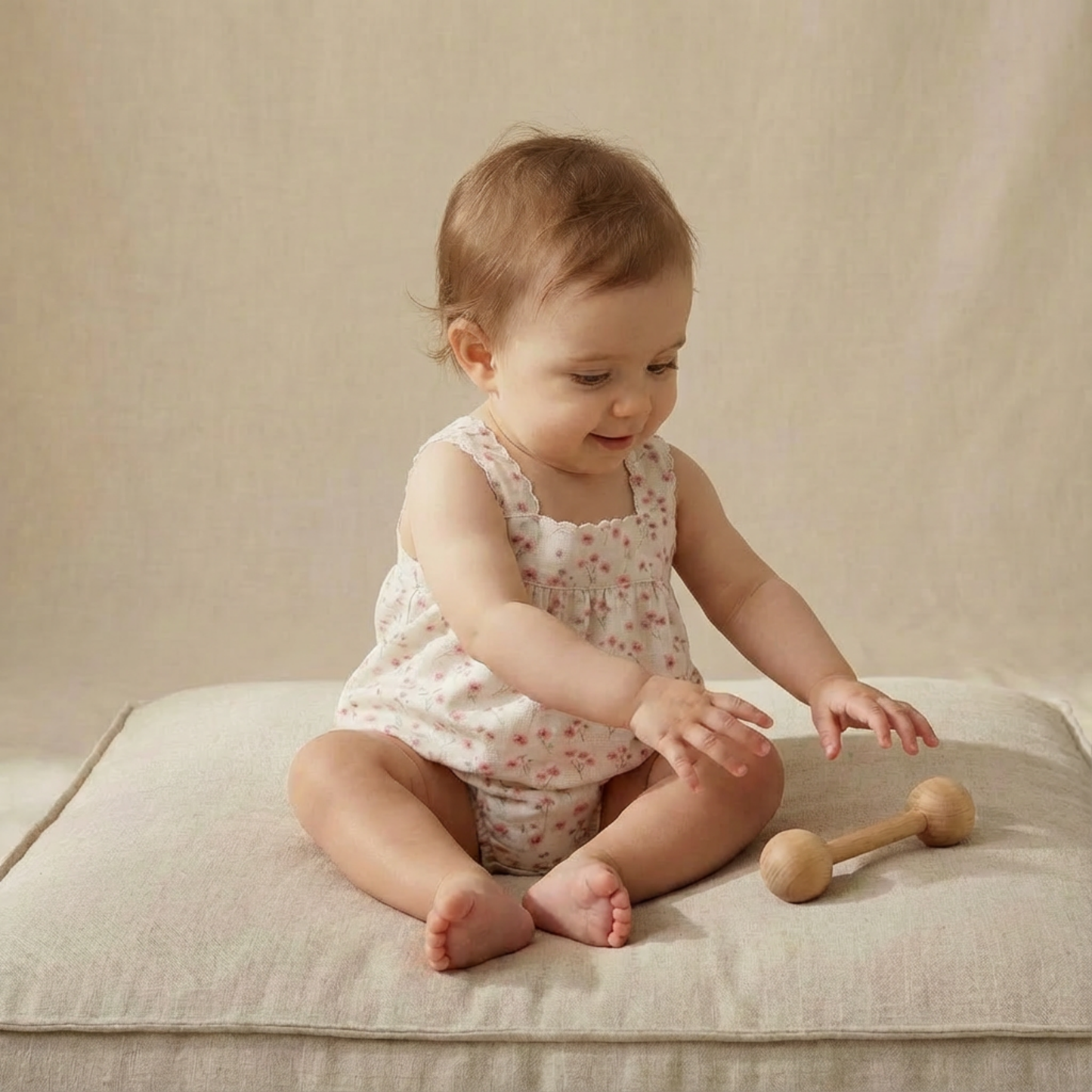 Organic Scalloped Top & Bloomers Set - Pink  Bloom
