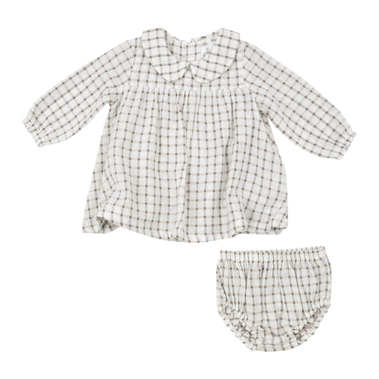 Angel Dear Peter Pan Collar Dress & Diaper Cover