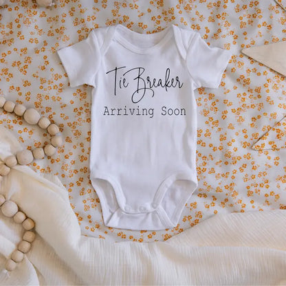 "Tie Breaker" Pregnancy & Gender Reveal Onesie