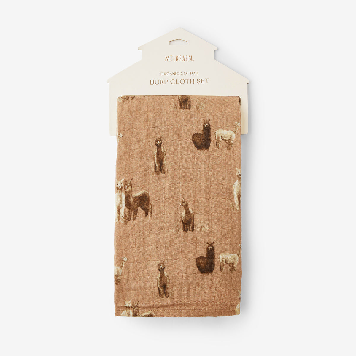 Alpaca Organic Cotton Two-Piece Burp Cloth Set