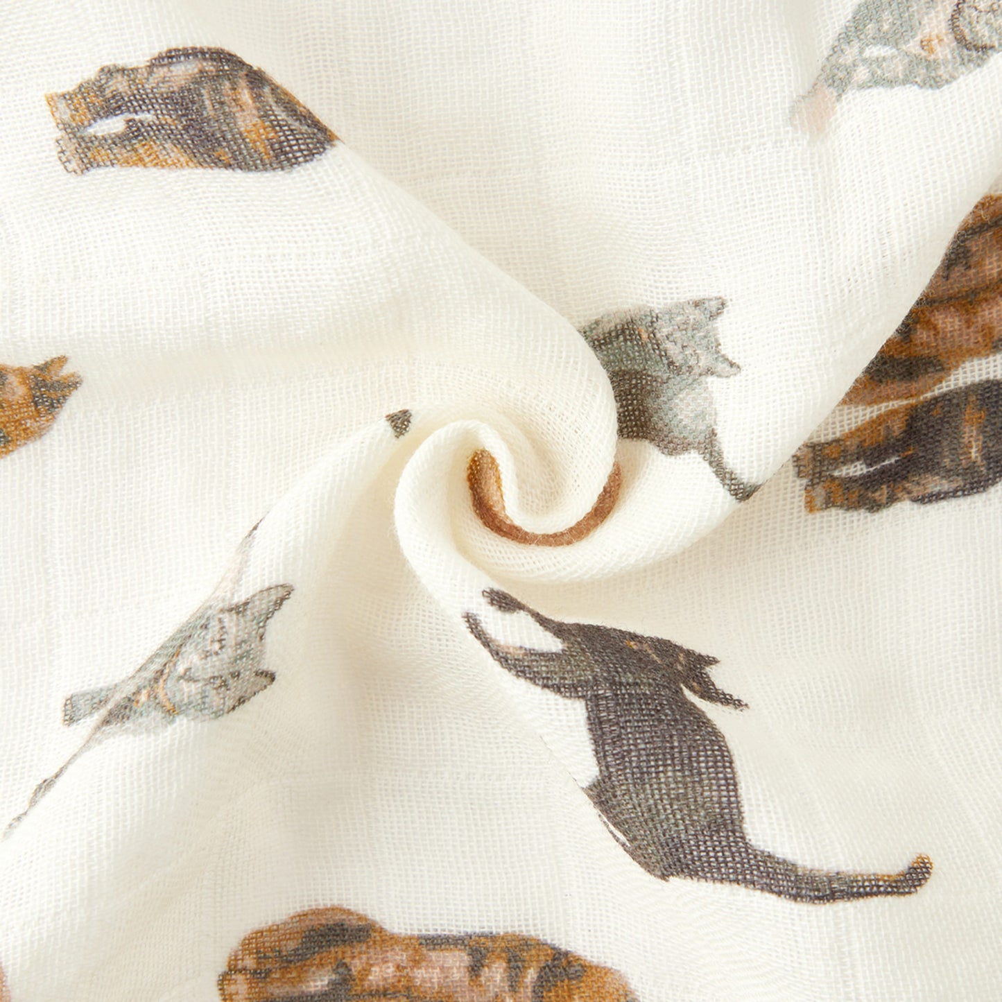 Cat Organic Cotton Two-Piece Burp Cloth Set