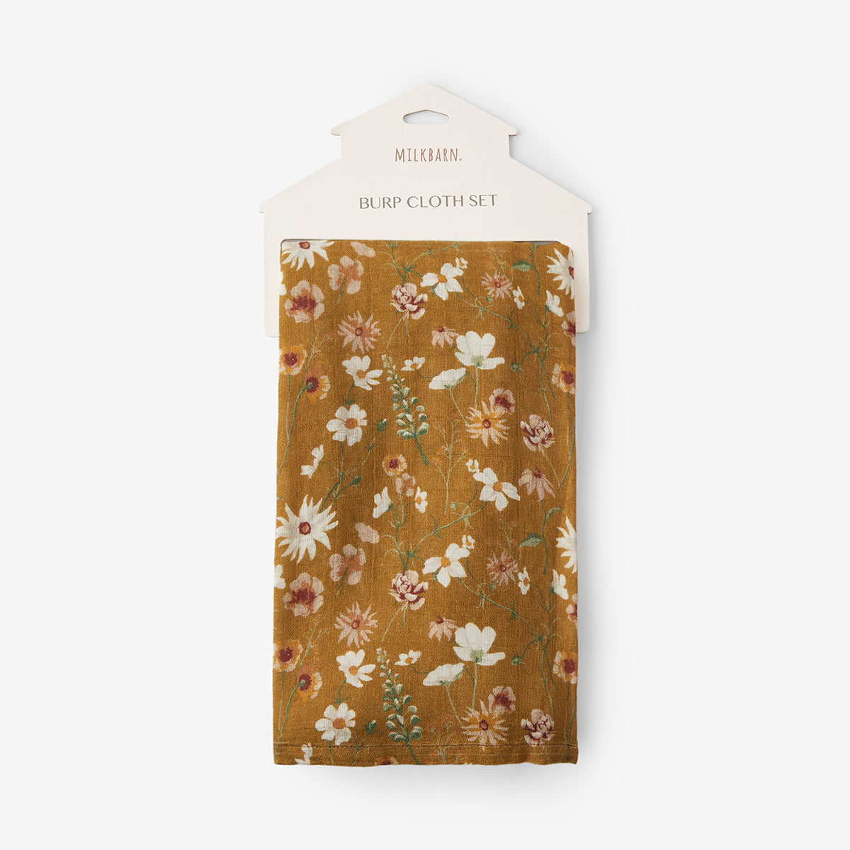Wildflower Bamboo Two-Piece Burp Cloth Set