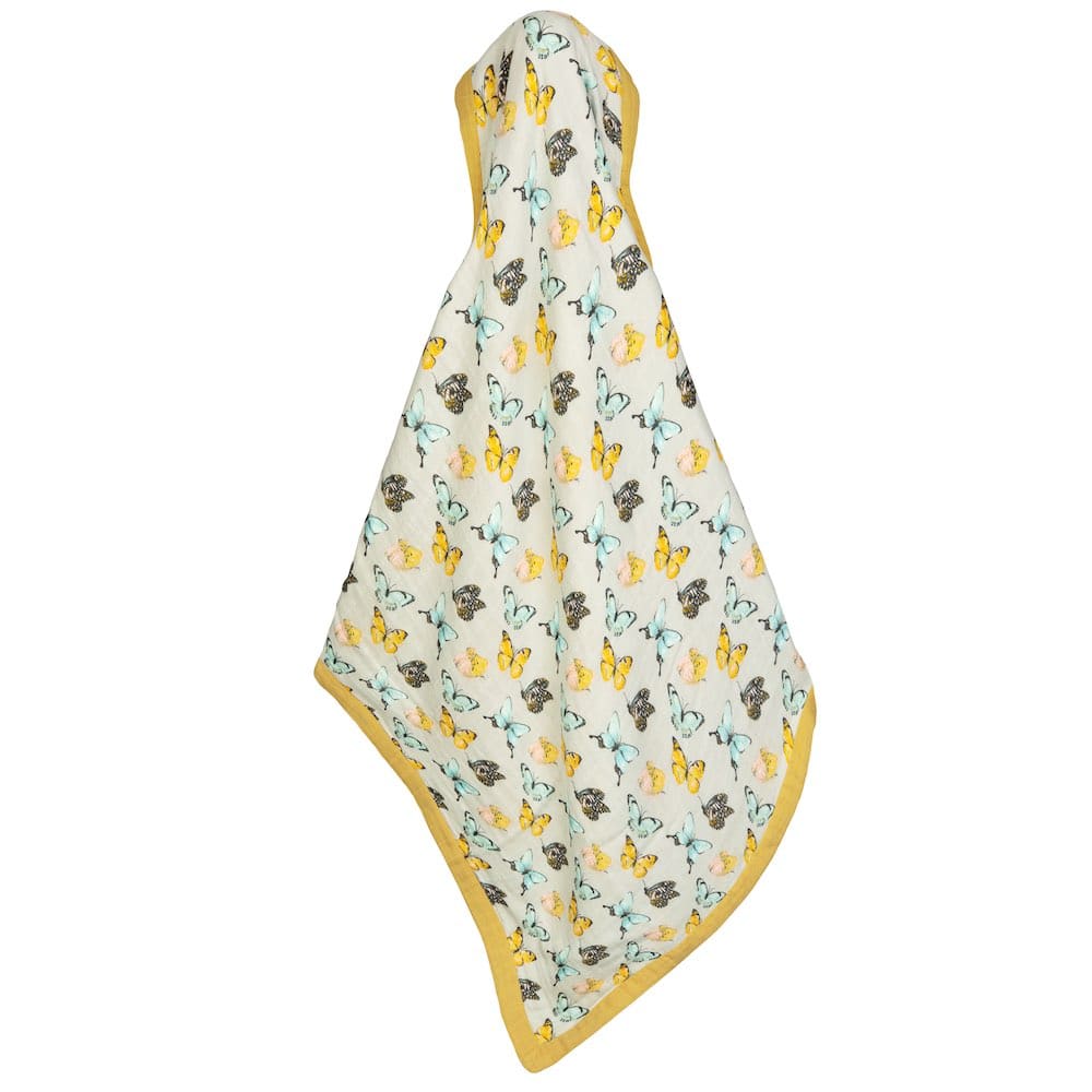 Butterfly Big Lovey Three-Layer Muslin Blanket