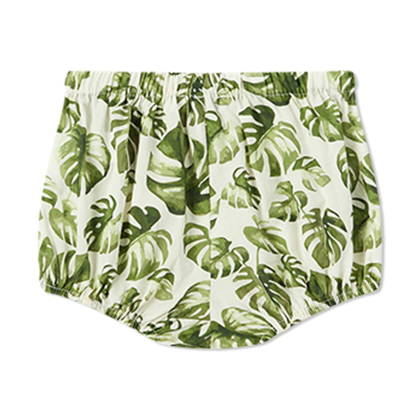 Island Leaf Butterfly Ruffle Dress & Bloomers Set