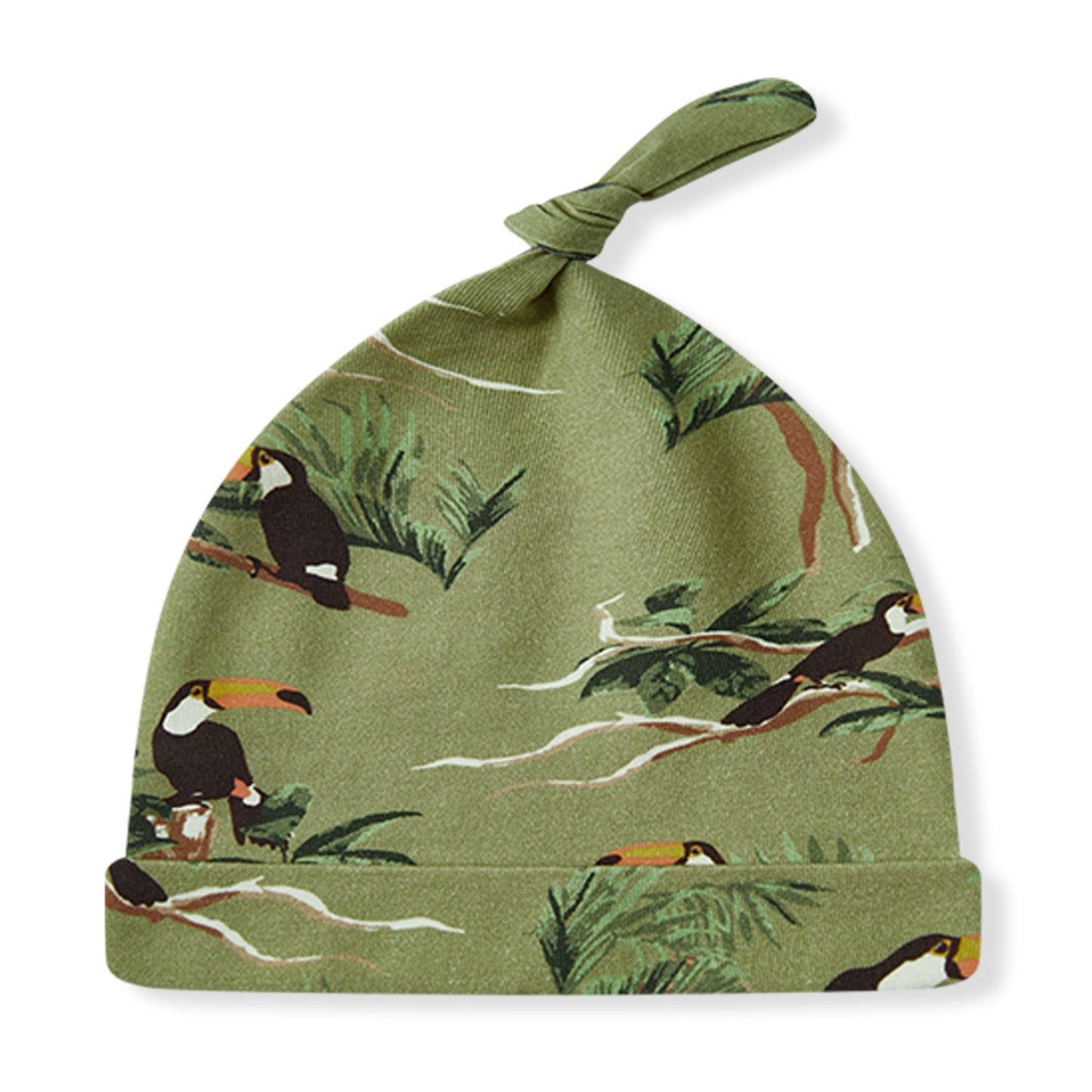Toucan Cotton Stretch Newborn Gown & Hat Set