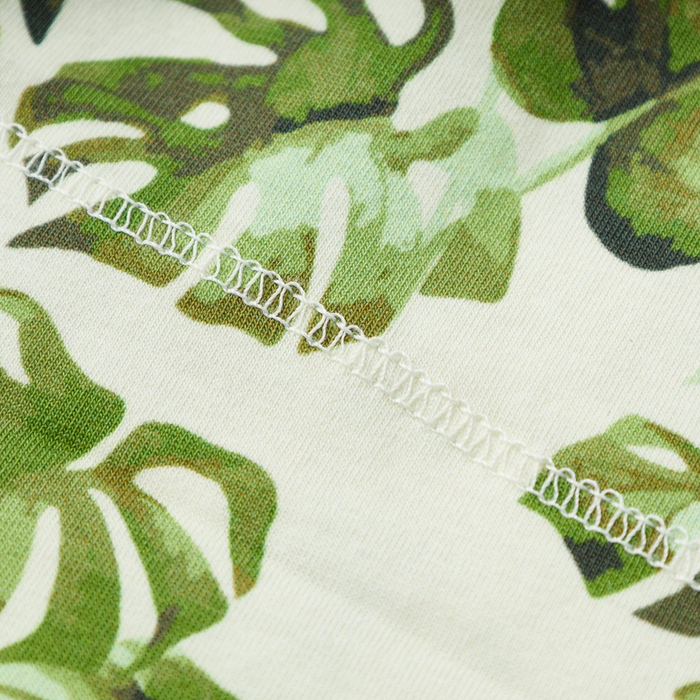Island Leaf Cotton Stretch Newborn Gown & Hat Set