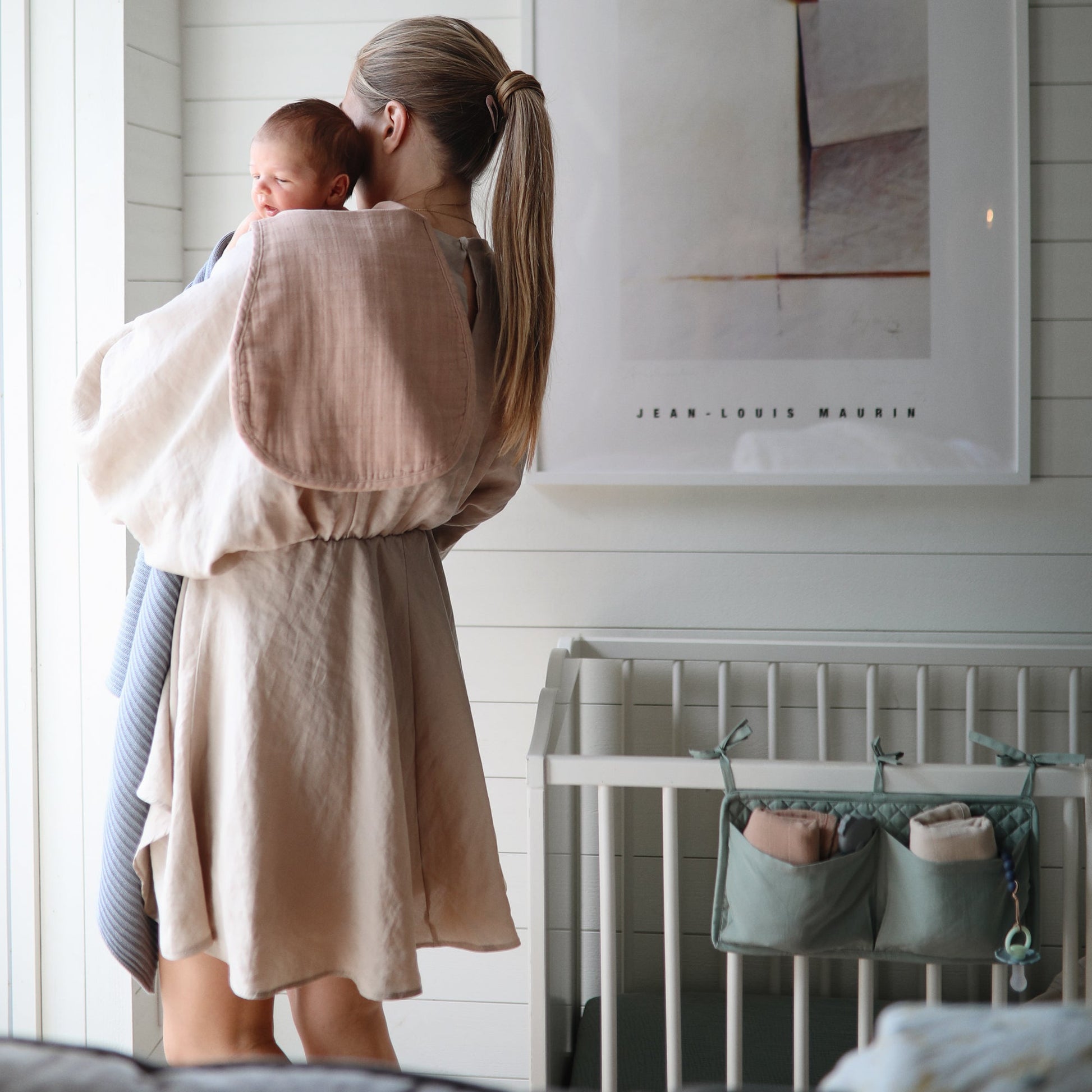 Organic Cotton Muslin Burp Cloth 2-Pack - Babies in Bloom