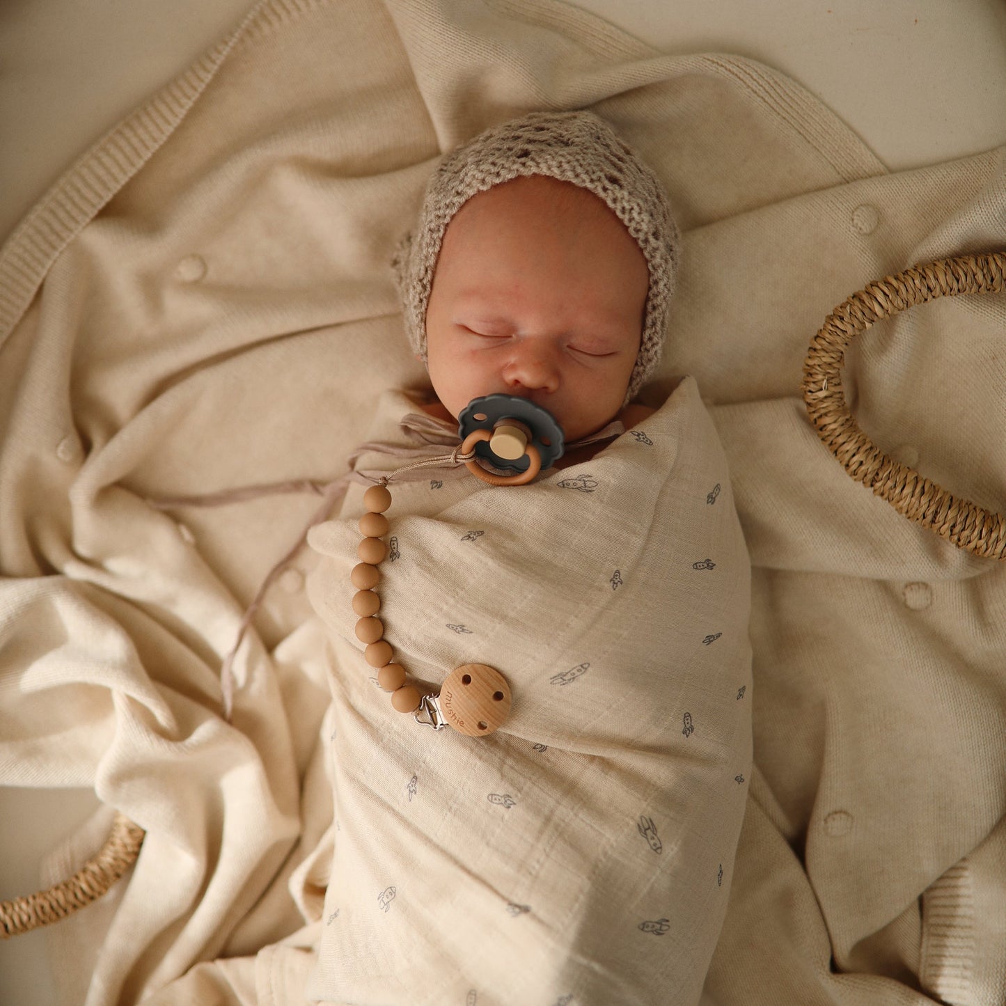 Organic Cotton Muslin Swaddle Blanket - Babies in Bloom